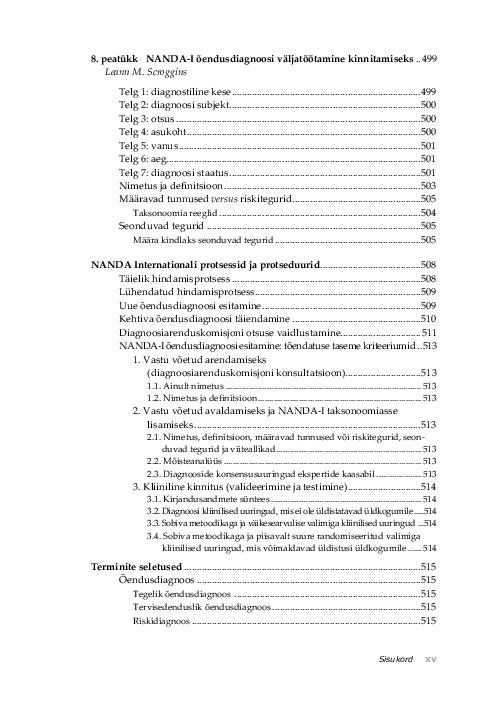 NANDA õendusdiagnoosid 2012-2014 e-raamat #15