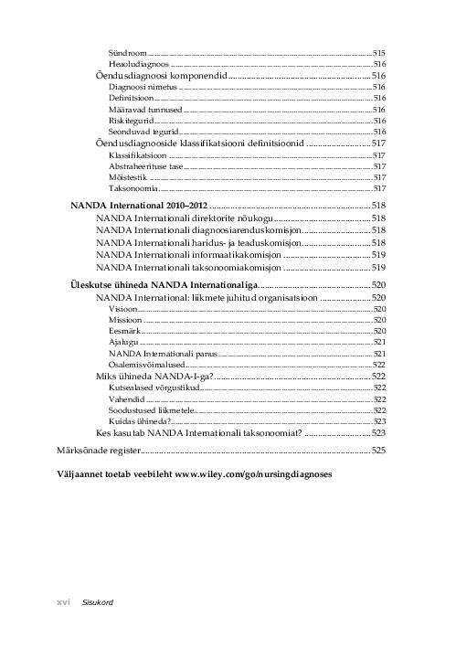NANDA õendusdiagnoosid 2012-2014 e-raamat #16