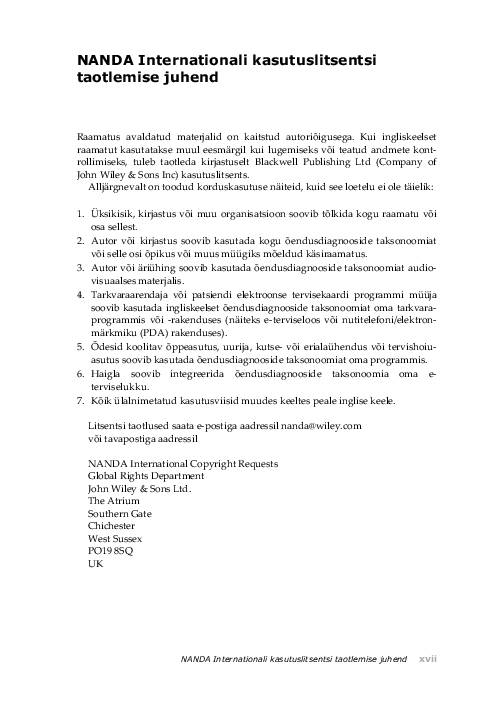 NANDA õendusdiagnoosid 2012-2014 e-raamat #17