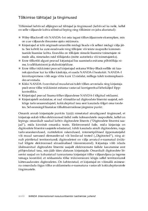 NANDA õendusdiagnoosid 2012-2014 e-raamat #18