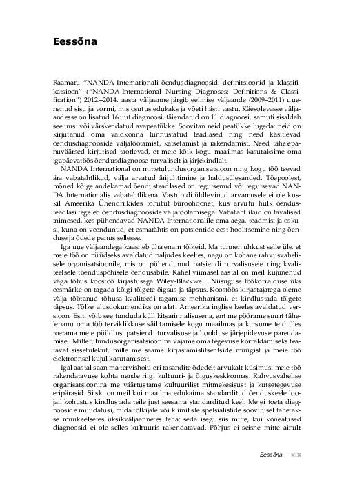 NANDA õendusdiagnoosid 2012-2014 e-raamat #19