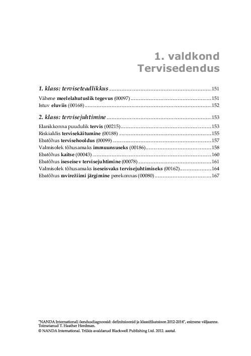 NANDA õendusdiagnoosid 2012-2014 e-raamat #181