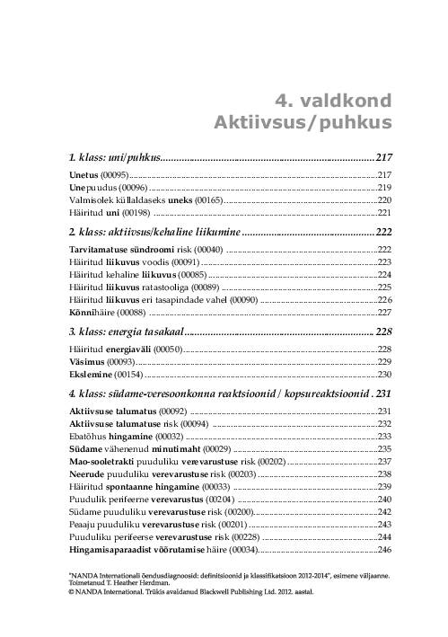 NANDA õendusdiagnoosid 2012-2014 e-raamat #247