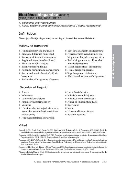 NANDA õendusdiagnoosid 2012-2014 e-raamat #265