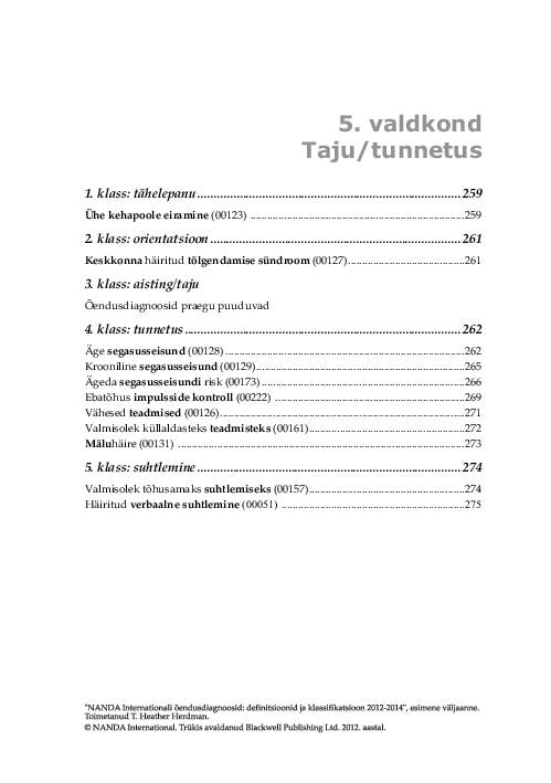 NANDA õendusdiagnoosid 2012-2014 e-raamat #289