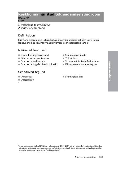 NANDA õendusdiagnoosid 2012-2014 e-raamat #293