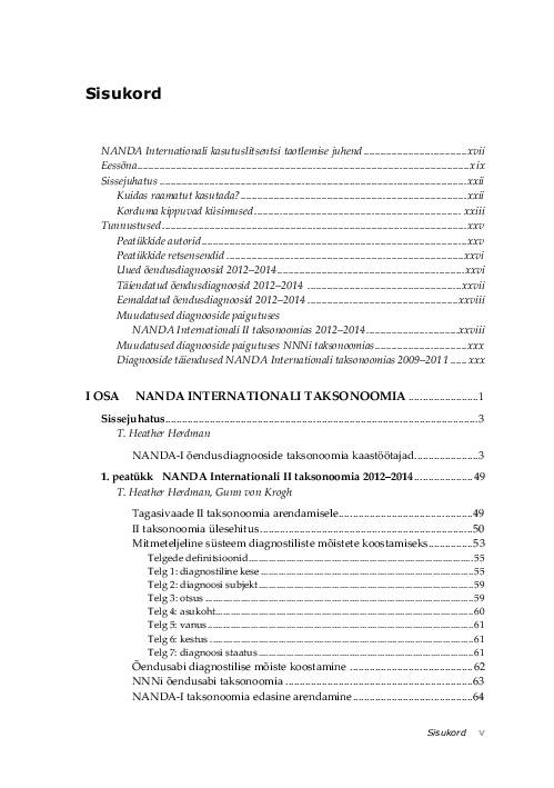 NANDA õendusdiagnoosid 2012-2014 e-raamat #5