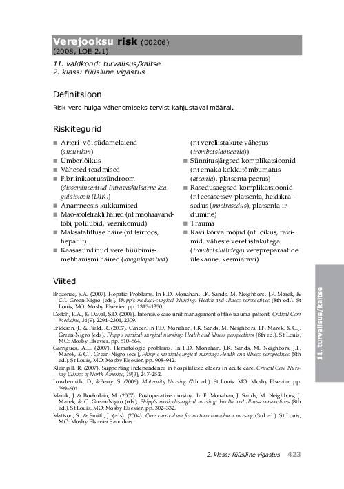 NANDA õendusdiagnoosid 2012-2014 e-raamat #455