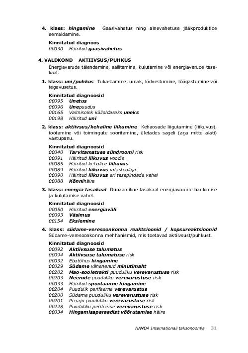 NANDA õendusdiagnoosid 2012-2014 e-raamat #63