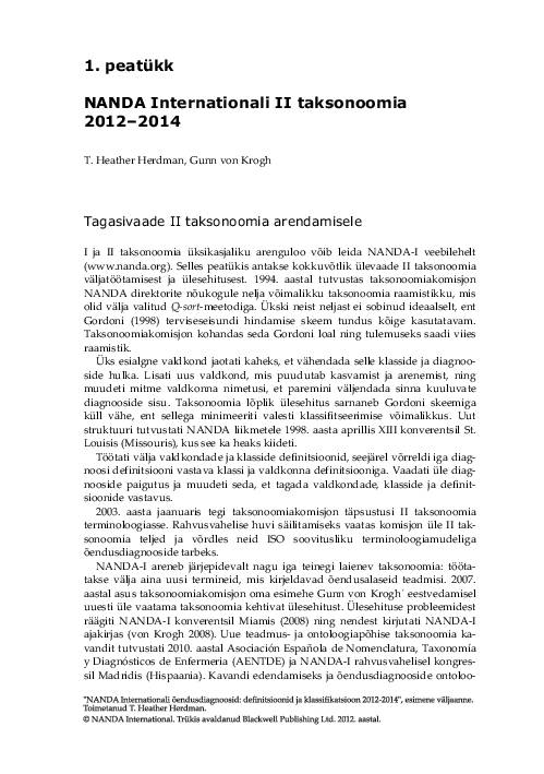 NANDA õendusdiagnoosid 2012-2014 e-raamat #81
