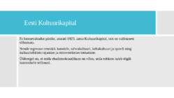Poliitiliste olude mõju Eesti kultuurile ja eluolule #8
