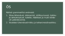 Sõnastike kasutamine ja info otsimine #3