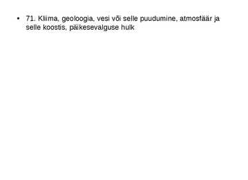 Ökoloogia ja keskkonnakaitse täidetud test #102