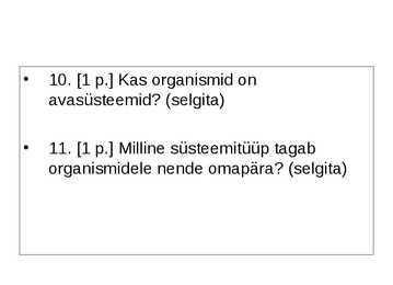 Ökoloogia ja keskkonnakaitse täidetud test #19