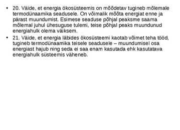 Ökoloogia ja keskkonnakaitse täidetud test #30
