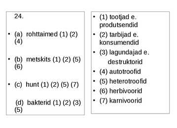 Ökoloogia ja keskkonnakaitse täidetud test #36
