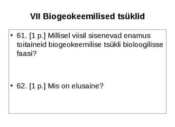 Ökoloogia ja keskkonnakaitse täidetud test #85