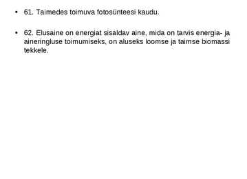Ökoloogia ja keskkonnakaitse täidetud test #86
