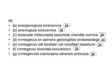 Ökoloogia ja keskkonnakaitse täidetud test #92