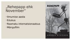 REHEPAPP ehk NOVEMBER-PowerPoint esitlus #4