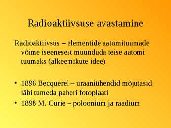 Radioaktiivsus #2