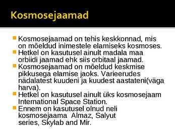Kosmose uurimis tehnika #13