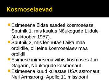 Kosmose uurimis tehnika #7
