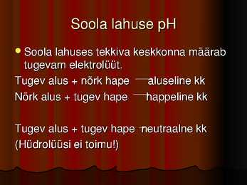 Soolade hüdrolüüs #4