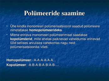Polümeerid #4