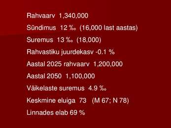 Eesti Rahvastikuga Seotud Probleemid #2