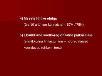 Eesti Rahvastikuga Seotud Probleemid #5