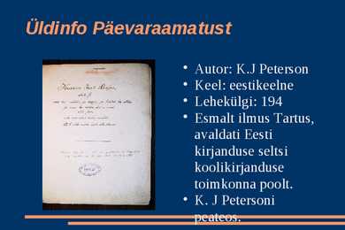 Kristjan Jaak Petersoni-Päevaraamat #2
