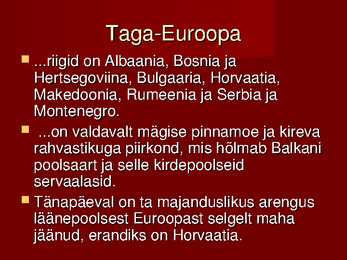 Taga-Euroopa-Horvaatia #2