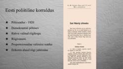 Eesti 1920-1934 - Demokraatlik periood #3