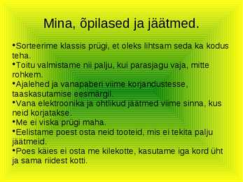 Keskkonnasõbralik õpetaja #5