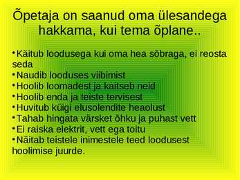 Keskkonnasõbralik õpetaja #8