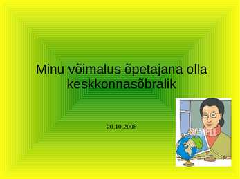 Keskkonnasõbralik õpetaja