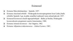 Kosmoselennud ja uuringud #8
