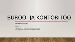 Kontori-ja büroo esitlus