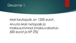 Töötasuarvestus - konspekt #6