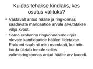 Valimissüsteemid #10
