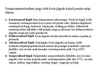 Loeng Vooluveekogude elustik #18