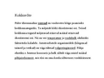 Loeng Vooluveekogude elustik #24