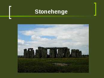 Stonehenge kohta inglise keelne powerpointi esitlus