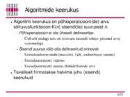 Algoritmid kokkuvõte #9