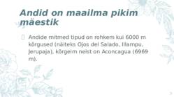 Andide mäestik #3