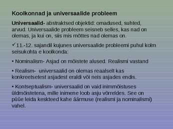 Keskaja filosoofia - powerpoint #5