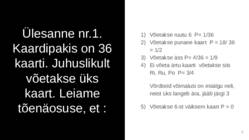 Tõenäosusteooria 11 klass #7