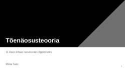 Tõenäosusteooria 11 klass