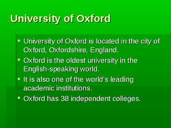 University Of Oxford #2